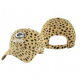 Women's Green Bay Packers Khaki Cheetah Clean Up Adjustable Hat