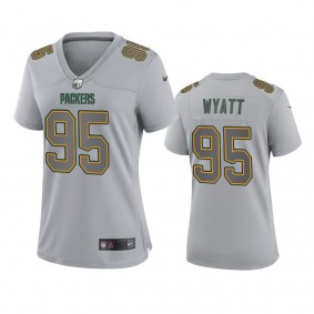Women's Green Bay Packers Devonte Wyatt Gray Atmosphere Fashion Game Jersey