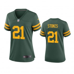 Women's Green Bay Packers Eric Stokes Green Alternate Game Jersey