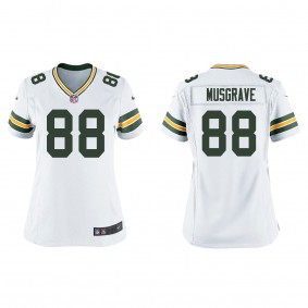 Women's Green Bay Packers Luke Musgrave White 2023 NFL Draft Game Jersey