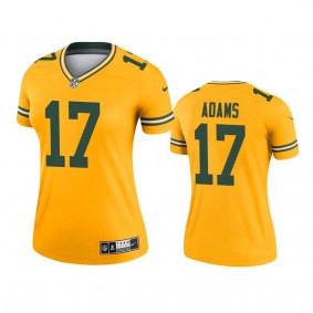 Women's Green Bay Packers Davante Adams Gold Inverted Legend Jersey