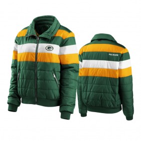 Women's Green Bay Packers WEAR by Erin Andrews Green Puffer Full-Zip Jacket
