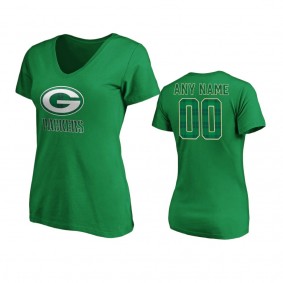 Women's Green Bay Packers Green St. Patrick's Day Emerald Plaid T-Shirt