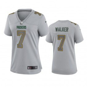 Women's Green Bay Packers Quay Walker Gray Atmosphere Fashion Game Jersey