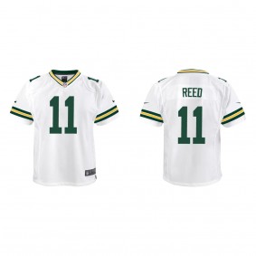 Youth Green Bay Packers Jayden Reed White 2023 NFL Draft Game Jersey