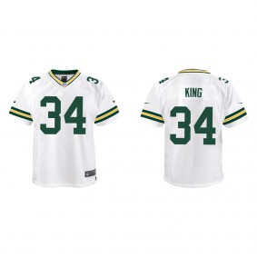 Youth Kalen King Green Bay Packers White Game Jersey