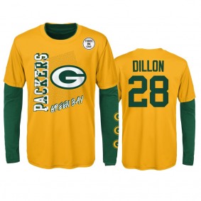 Green Bay Packers A.J. Dillon Gold Green For the Love of the Game Combo Set T-Shirt - Youth