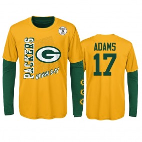 Green Bay Packers Davante Adams Gold Green For the Love of the Game Combo Set T-Shirt - Youth